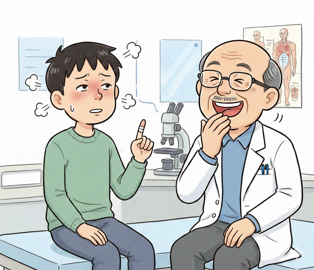 どこを触っても痛いです!